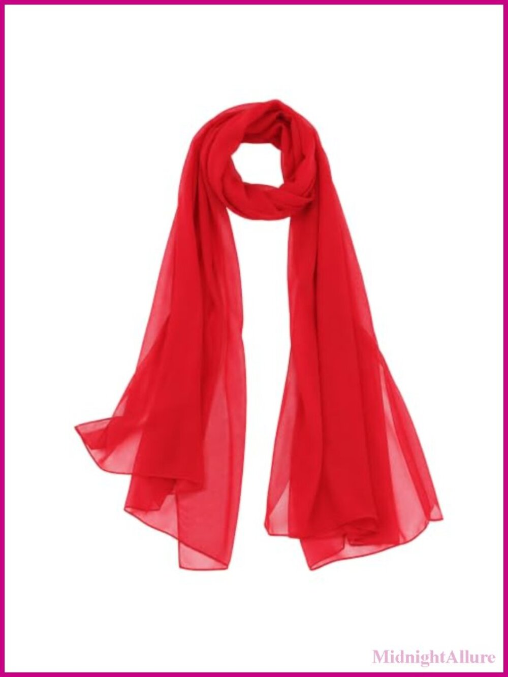 Chiffon Scarf Lightweight Breathable Silky Long Shawl Wrap